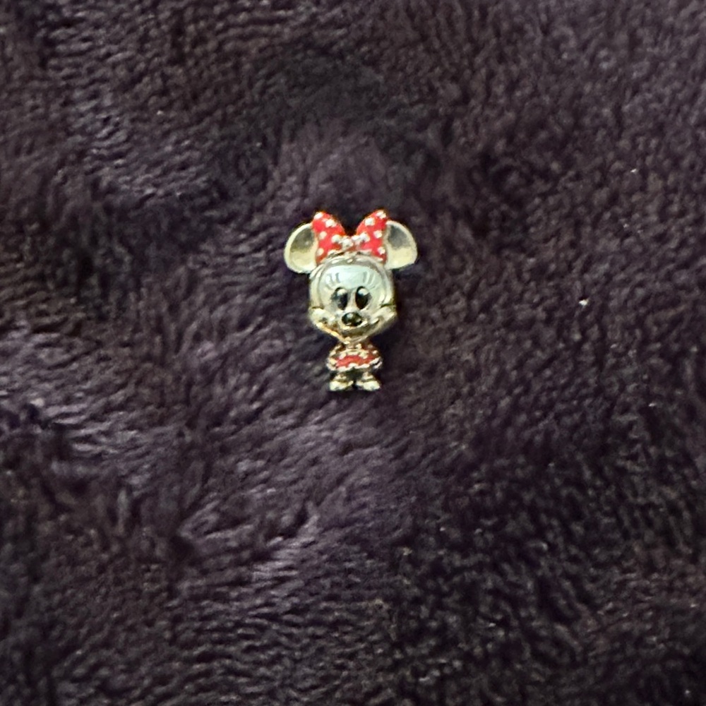 Pandora Silver and Red Minnie Mouse Charm